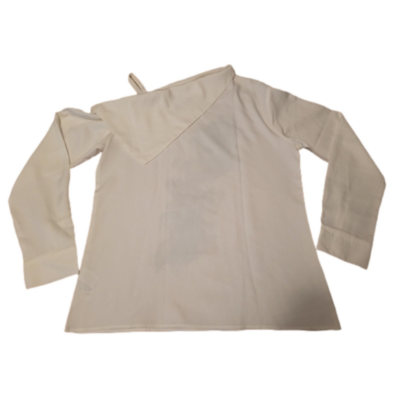 PLAINS & PRINTS Solid Asymmetrical Neck Blouse - Picture 5 of 5